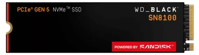 Твердотельный накопитель Western Digital Black SN8100 SSD M2.2280 PCIe 5.0 2Tb, 14900MBs/14000MBs, TBW 2400, WDS200T1X0M, 1 year