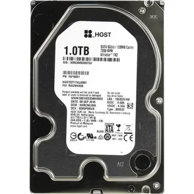 См. арт. 1438730. Western Digital Ultrastar DC HDD Server 7K2 (3.5’’, 1TB, 128MB, 7200 RPM, SATA 6Gb/s, 512N SE) SKU: 1W10001