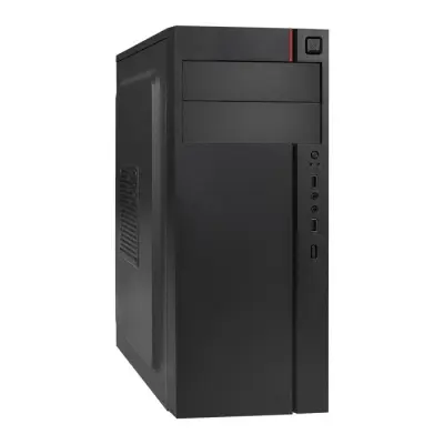 Exegate EX290180RUS Корпус Miditower ExeGate AA-440-AA400 (ATX, AA400 8 см, 2*USB, аудио, черный)