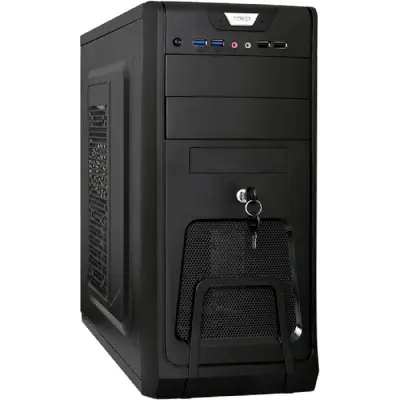 Exegate EX283218RUS Корпус Miditower ExeGate CP-603UB Black, ATX, <CP500W, 80mm>, 2*USB+2*USB3.0, Audio, замок блокировки кнопки питания