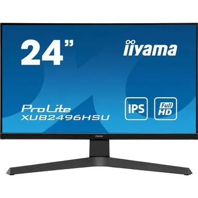 IIYAMA 23.8" XUB2496HSU-B1 черный {IPS 1920x1080 75Hz 1ms 16:9 250cd 178/178 8bit(6bit+FRC) HDMI2.0 DisplayPort1.2 FreeSync 2xUSB2.0 2x2W VESA}