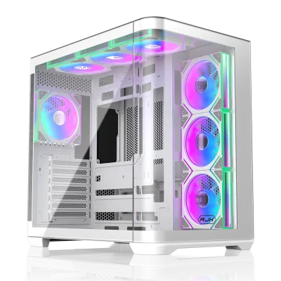 Корпус без блока питания/ Case Raijintek ATREUS BT7, Midi-Tower, TG, 7x120mm ARGB, 2xUSB-A 3.0 + 1xUSB Type-C , E-ATX, ATX, mATX, mITX White