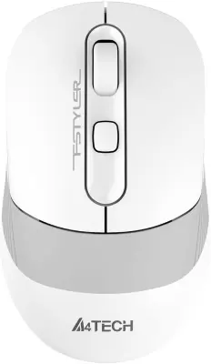 Мышь A4Tech Fstyler FB10CS белый/серый оптическая 2000dpi silent беспров. BT/Radio USB 4but (FB10CS USB GRAYISH WHITE)