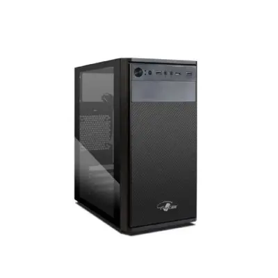 Eurocase 00-00845803 Корпус Midtower mATX MA05 черный, без БП, закаленное стекло, USB3.0