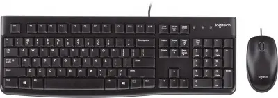 Клавиатура + мышь Logitech MK120 клав:черный мышь:черный/серый USB (920-002563)