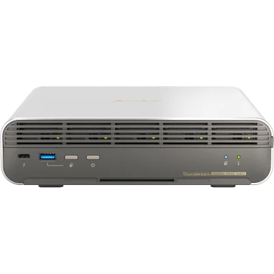 Сетевое хранилище без дисков/ SMB QNAP TBS-h574TX-i3-12G 5-bay E1.S or M.2 2280 PCIe NVMe, Intel Core i3-1320PE 8C(4P+4E)/12T up to 4.50GHz, 12 GB RAM, 1 x 10 GBASE-T, 2xUSB 3.2 Gen 1 port, 1xUSB 2.0 port, HDMI Output