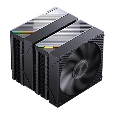 Кулер для процессора CPU Cooler JONSBO CA90 ARGB (270W, 4-pin PWM, 159mm, Al/Cu, 6x6mm, ARGB, 1x130mm + 1x120mm, 76.57CFM/69.61CFM, 31.4dBA/32.6dBA, 1800RPM/1800RPM, S: 1851/1700/1200/115X, AM4/AM5 Black)