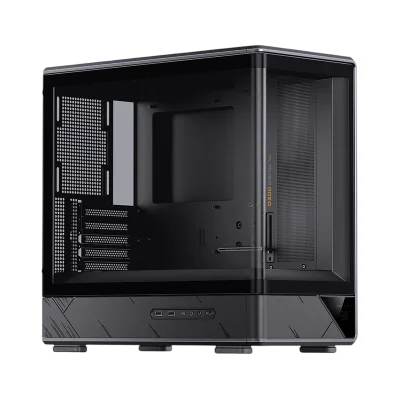 Корпус без блока питания/ Case JONSBO D200, Mini-Tower, TG, no fan, 2xUSB-A 3.0 + 1xUSB-C 3.2, mATX, mITX Black