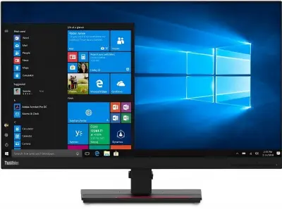 Монитор Lenovo 27" T27h-2L черный IPS LED 4ms 16:9 HDMI матовая HAS Piv 1000:1 350cd 178гр/178гр 2560x1440 60Hz DP 2K USB 7.6кг