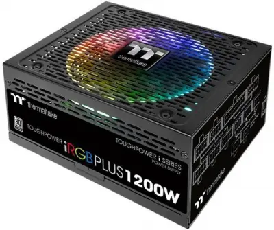 Блок питания Thermaltake ATX 1200W Toughpower iRGB Plus (DIGITAL) 80+ platinum 24pin APFC 140mm fan color LED 12xSATA Cab Manag RTL