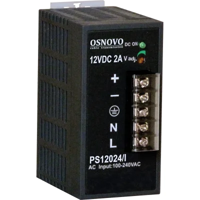 Блок питания/ OSNOVO Промышленный блок питания. DC12V, 2A (24W). Диапазон входных напряжений: AC195-265V