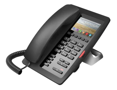 SIP телефон Fanvil H5W, 2 SIP-акк., 3.5", 480x320 Цвет. экран, POE, БП в комп., 2x100 Mbps, Wi-Fi, Чёрный, 6 прог. клав.