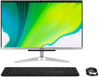Моноблок Acer Aspire C24-420 23.8" Full HD Ryzen 3 3250U (2.6) 4Gb SSD256Gb RGr CR Windows 10 Home Eth WiFi BT 65W клавиатура мышь Cam серебристый 1920x1080