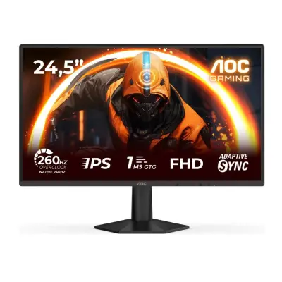 LCD AOC 24.5" 25G50Z Black {IPS 1920x1080 260Hz (OC, 240Hz Native) 0.3ms/1ms 300cd HDMI DisplayPort External Tilt Vesa}