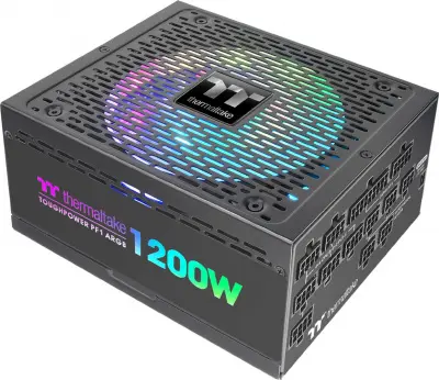 Блок питания Thermaltake ATX 1200W Toughpower PF1 ARGB 80+ platinum 24pin APFC 140mm fan color LED 12xSATA Cab Manag RTL