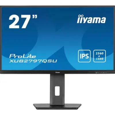 LCD IIYAMA 27" XUB2797QSU-B1 черный {IPS 2560x1440 100Hz 1ms 250cd 2xHDMI2.0 DisplayPort 2xUSB3.2 2x2W HAS Pivot}