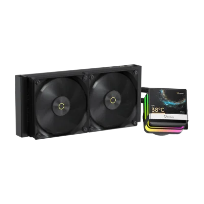Система водяного охлаждения Ocypus Sigma L24 PRO BK, 240mm, LCD Pump, 2x120mm FDB fans, LGA115X/1200/1700/18XX, AM4/AM5