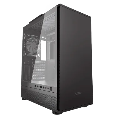 Корпус без блока питания/ Case PCCooler IE200 BK, Midi-Tower, TG, 1x120mm ARGB, 1xUSB-A 3.0 + 2xUSB-A 2.0, E-ATX, ATX, mATX, mITX Black