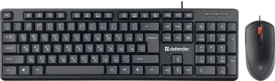 Клавиатура + мышь Defender Line C-511 клав:черный мышь:черный/красный USB Multimedia (45511)