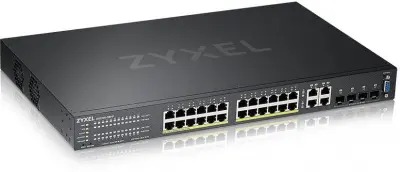 ZYXEL GS2220-28HP-EU0101F NebulaFlex Pro Коммутатор 28G 24PoE+ 375W управляемый