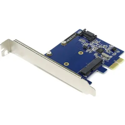 ORIENT A1061S-MS, Контроллер PCI-Ex1 v2.0, SATA3.0 6Gb/s, 2-port int: mSATA + SATA, ASM1061 chipset, oem (30288)