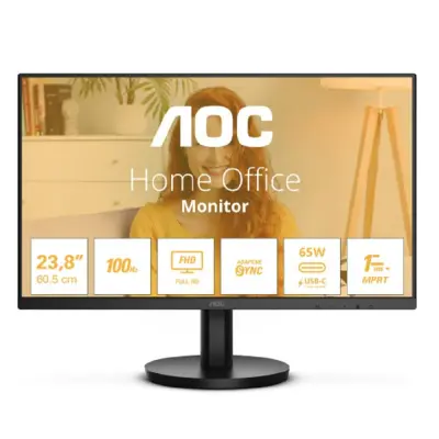 LCD AOC 23.8" 24B3CA2 черный {IPS 1920x1080 100Hz 1ms 16:9 250cd 178/178 HDMI DisplayPort 2x2W USB-C 2xUSB3.2}