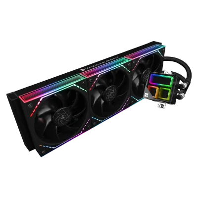Водяное охлаждение для процессора/ Water Cooling System Thermalright Frozen Infinity 360 (360mm, Black, ARGB/ Fans: 3x120mm, 68.9CFM, 28.2dBA, 2000RPM/ Pump height 60mm, Rad thickness 27mm/ S: 1700, 1200, 1851, 115X, 2011, 2066, AM5, AM4)