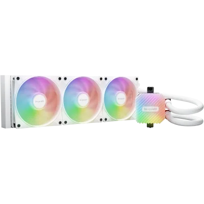 Водяное охлаждение для процессора/ Water Cooling System be quiet! LIGHT LOOP 360mm white (250W, 360mm, White, ARGB/ Fans: 3x120mm, 61.8CFM, 36.8dBA, 2100RPM/ Pump 2900RPM, Rad thickness 27mm/ S: 1851, 1700, 1200, 115X, AM5, AM4)