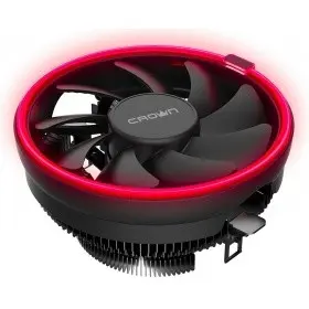 CROWN Кулер для процессора CM-1150PWM RED (Сокет AM4 Ready, 115X, 775, TDP до 115 Ватт, коннектор 4pin PWM, Красная подсветка, Размер: 126(L)*126(W)*70(H)мм)