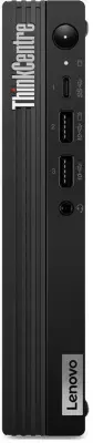 ПК Lenovo ThinkCentre Tiny M70q-3 slim i3 12100T (2.2) 8Gb SSD256Gb UHDG 730 noOS GbitEth WiFi BT kb мышь клавиатура черный (11USA022CW)