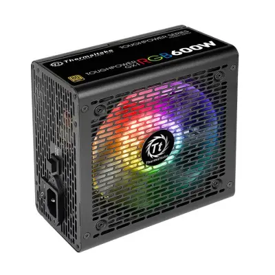 Блок питания Thermaltake ATX 600W Toughpower GX1 RGB 80+ gold 24pin APFC 120mm fan color LED 8xSATA RTL