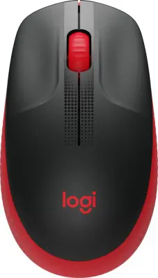 910-005908 Мышь Logitech M190 красный/черный оптическая (1000dpi) беспроводная USB (2but)