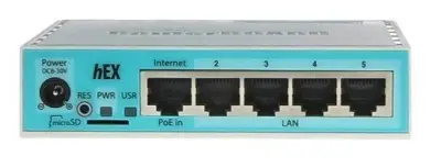 Маршрутизатор MikroTik hEX (RB750GR3) 10/100/1000BASE-TX белый