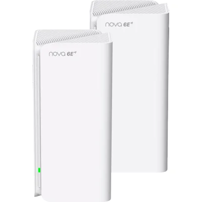 Точка доступа/ Tenda MX21 Pro (2-pack) Трехдиапазонная гигабитная Wi-Fi Mesh система AXE5700, 2,4/5/6 ГГц, до 5665 Мбит/с, 3x1Гбит/с, 7 встроенных антенн