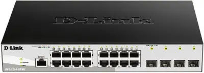 D-Link DGS-1210-20/ME/B1A Управляемый L2 коммутатор с 16 портами 10/100/1000Base-T и 4 портами 1000Base-X SFP