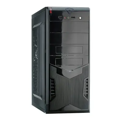 Exegate EX280389RUS Корпус Miditower Exegate CP-604 Black, ATX, , 2*USB, Audio