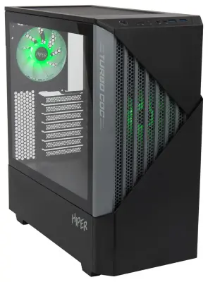 Корпус Hiper CC BG черный без БП ATX 2x120mm 2x140mm 2xUSB3.0 audio bott PSU