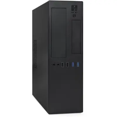 Exegate EX288880RUS Корпус MI-641-TPS350 (mini-ITX/mATX, TPS350 8см, 2*USB+2*USB3.0, HD аудио)