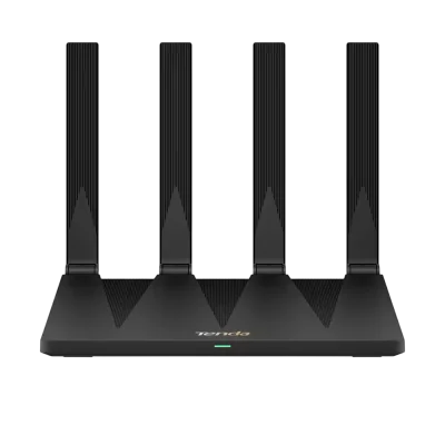 Двухдиапазонный гигабитный Wi-Fi 6 роутер/ Tenda AX12 Pro Двухдиапазонный гигабитный Wi-Fi 6 роутер AX3000, 2,4/5 ГГц, до 2976 Мбит/с, LAN 3x1Гбит/с, WAN 1x1Гбит/с, антенны 4х7 дБи, черный