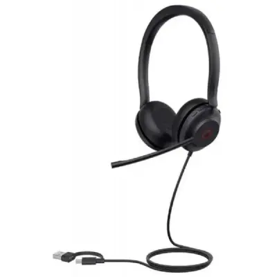 Проводная гарнитура Yealink UH35 Dual UC USB-C/A Дуо, HD звук, шумоподавление, LED-индикатор, USB-C/A (UH35 Dual UC USB-C/A)