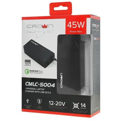 CROWN CMLC-5004 Универсальное зарядное устройство (14 коннекторов, 45W, USB QC 3.0)