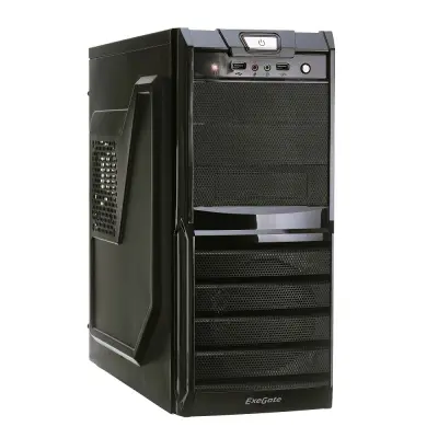 Exegate EX272725RUS Корпус MiditowerXP-329 Black, ATX, , 2*USB, Audio