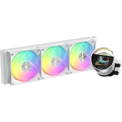 Система жидкостного охлаждения/ Water Cooling System Ocypus Sigma L36 WH ARGB (300W, 360mm, LED, White, ARGB/ Fans: 3x120mm, 73CFM, 2000RPM/ Pump height 99mm, 27dBA, 3100RPM, Rad thickness 27mm/ S: 1851, 1700, 1200, 115X, AM5, AM4)