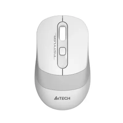 Мышь A4Tech Fstyler FG10S белый/серый оптическая (2000dpi) silent беспроводная USB для ноутбука (4bu
