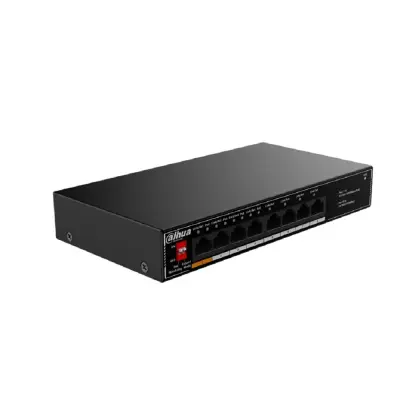 DAHUA DH-SG1008LP 8-портовый гигабитный неуправляемый коммутатор c PoE, 4xRJ45 1Gb PoE, 4xRJ45 1Gb, суммарно 60Вт, коммутация 20 Гбит/с, MAC-таблица 8K, металл