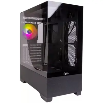 Eurocase 00-01064697 Корпус Midtower ATX A308 ARGB черный без БП закаленное стекло USB 3.0