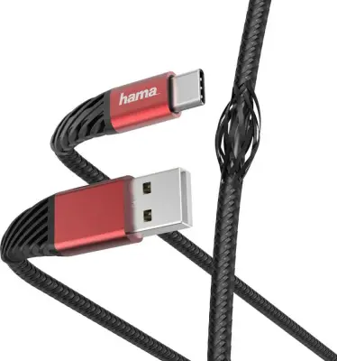 Кабель Hama 00187218 USB (m)-USB Type-C (m) 1.5м черный/красный
