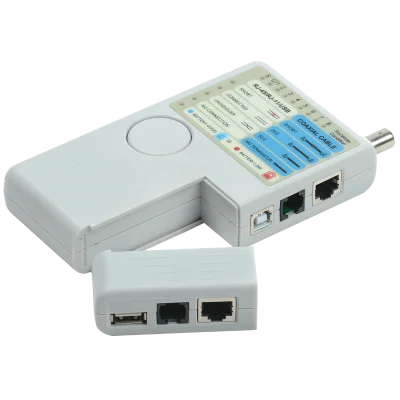 ITK Тестер для витой пары 4в1 RJ45/RJ11/BNC/USB с элем. пит.
