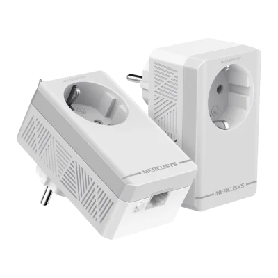 AV600 Комплект адаптеров Powerline с розеткой/ AV600 Passthrough Powerline Starter Kit