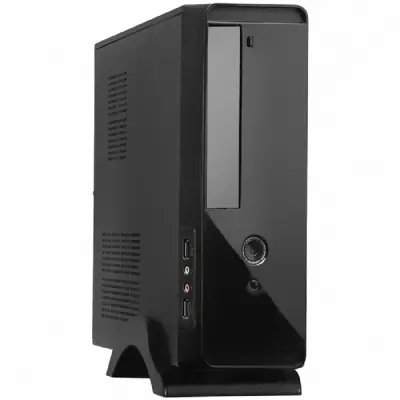 Exegate EX268699RUS Корпус MiniITX Exegate MI-209 Black, miniITX/mATX, <M350, 80mm>, 2*USB, Audio
